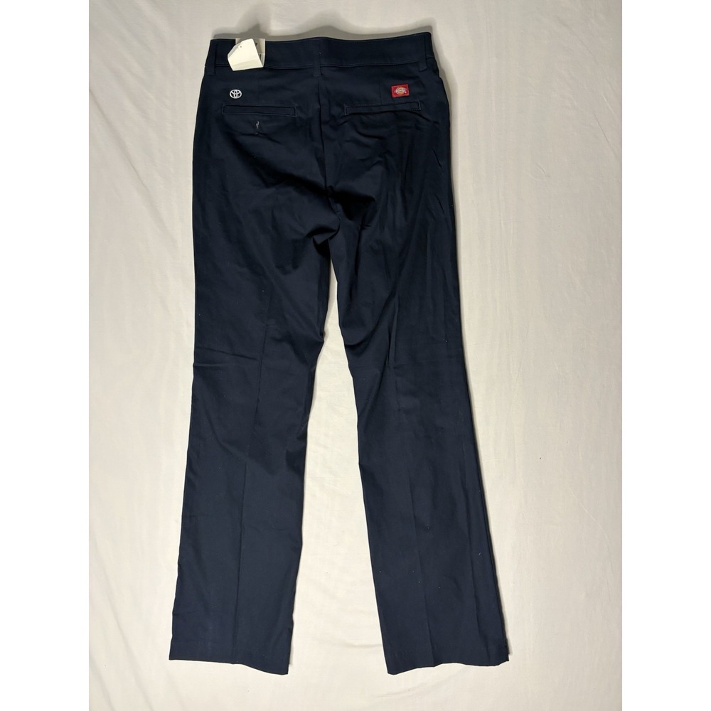 NWT Dickies Toyota Uniform Work Pants Women's Size 8x34 Blue Relaxed Straight - Picture 8 of 11